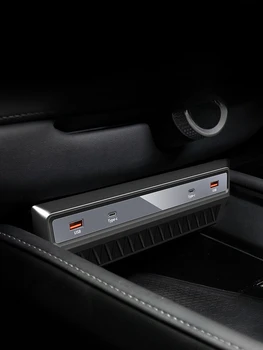 A Honda Accord 2023 90W Gyors Töltő Autós Dokkoló Állomás 4 Port C-Típusú USB Sönt Hub középkonzol Splitter Extansion Dokkoló