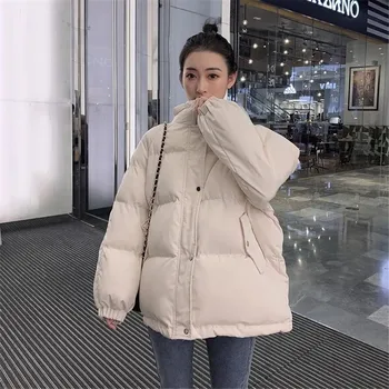 Téli Puffer Kabátok Női Női koreai Laza, Hosszú Ujjú Zubbonyok Divat Meleg Kabátok, Női Kabátok